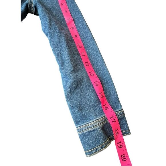 The Children's Place Girls Distressed Faded Stretch Jean Jacket Blue Size M/M - Picture 9 of 10